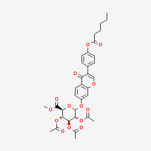 molecular formula C34H36O14 B13405946 -O-acetylglucopyranosid)urinate