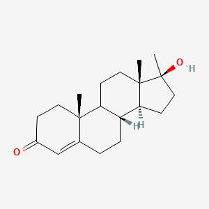 molecular formula C20H30O2 B13405957 (8R,10R,13S,14S,17S)-17-hydroxy-10,13,17-trimethyl-2,6,7,8,9,11,12,14,15,16-decahydro-1H-cyclopenta[a]phenanthren-3-one 