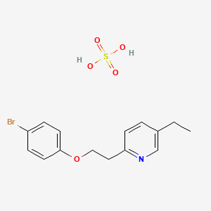 molecular formula C15H18BrNO5S B13405961 2-[2-(4-Bromophenoxy) Ethyl-5-ethylpyridine Sulfate Salt 