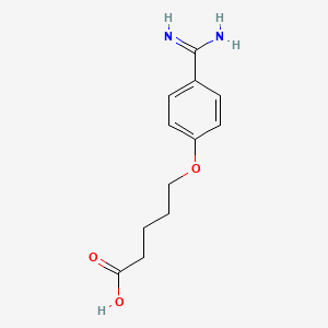 molecular formula C12H16N2O3 B13405982 5-(4-Amidinophenoxy)pentanoic Acid 