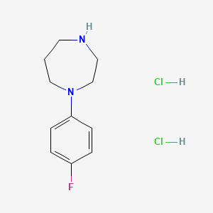 molecular formula C11H17Cl2FN2 B13405983 1-(4-Fluorophenyl)-1,4-diazepane dihydrochloride 
