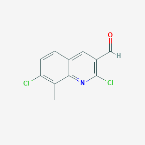 molecular formula C11H7Cl2NO B1340606 2,7-Dichloro-8-methylquinoline-3-carbaldehyde CAS No. 131923-69-8