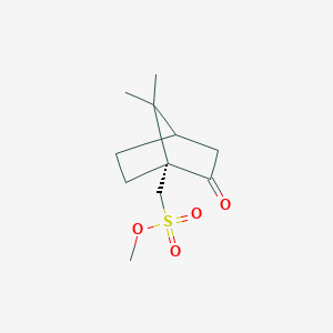 molecular formula C11H18O4S B13406063 methyl [(1R)-7,7-dimethyl-2-oxo-1-bicyclo[2.2.1]heptanyl]methanesulfonate 