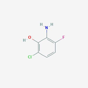 molecular formula C6H5ClFNO B13406074 2-Amino-6-chloro-3-fluorophenol 