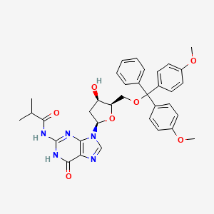 molecular formula C35H37N5O7 B13406096 5'-O-Dimethoxytrityl-N-isobutyryl-deoxyguanosine(DMT-dG-iBu) 
