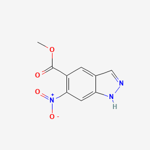 molecular formula C9H7N3O4 B13406101 6-Nitro-1H-indazole-5-carboxylic acid methyl ester 