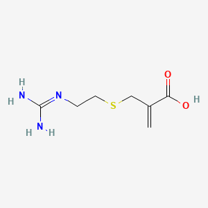 molecular formula C7H13N3O2S B13406127 alpha-(Guanidinoethylthiomethyl)acrylic Acid CAS No. 77102-29-5