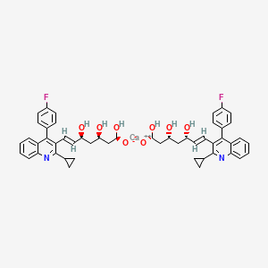 molecular formula C50H50CaF2N2O8 B13406129 calcium;(E,1R,3R,5S)-7-[2-cyclopropyl-4-(4-fluorophenyl)quinolin-3-yl]-1,3,5-trihydroxyhept-6-en-1-olate 