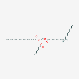 molecular formula C43H80O6 B13406151 1-Palmitoyl-2-oleoyl-3-caproyl-rac-glycerol 