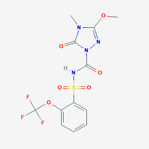 molecular formula C12H11F3N4O6S B134062 氟卡巴松 CAS No. 145026-88-6