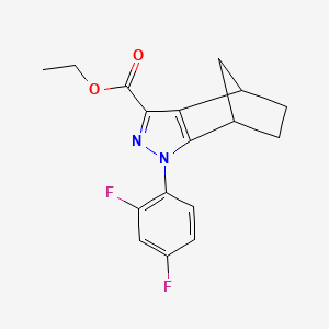 molecular formula C17H16F2N2O2 B13406289 Ethyl 1-(2,4-Difluorophenyl)-4,5,6,7-tetrahydro-4,7-methano-1H-indazole-3-carboxylate 