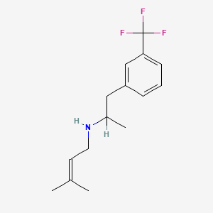 molecular formula C15H20F3N B13406324 N-(2-Isopentenyl)-alpha-methyl-m-trifluoromethylphenethylamine CAS No. 74051-23-3