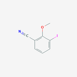 molecular formula C8H6INO B13406361 3-Iodo-2-methoxybenzonitrile 