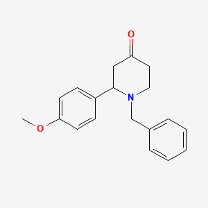 molecular formula C19H21NO2 B13406438 N-Benzyl-2-(4-methoxyphenyl)-4-pipiri-dinone CAS No. 824938-72-9