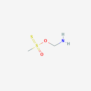 molecular formula C2H7NO2S2 B13406454 Aminomethyl methanethiosulfonate 