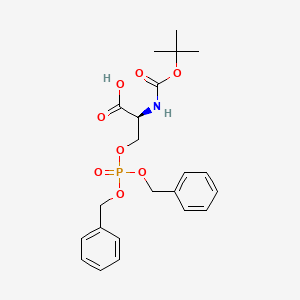molecular formula C22H28NO8P B1340654 Boc-Ser(PO3Bzl2)-OH CAS No. 90013-45-9