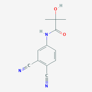 molecular formula C12H11N3O2 B13406594 N-(3,4-dicyanophenyl)-2-hydroxy-2-methylpropanamide 