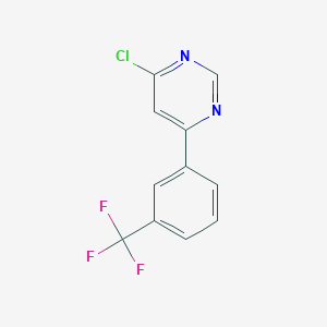 molecular formula C11H6ClF3N2 B13406604 4-Chloro-6-(3-trifluoromethyl-phenyl)-pyrimidine 