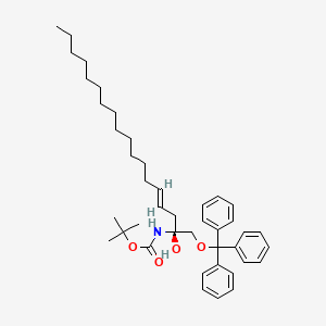 molecular formula C42H59NO4 B13406632 tert-butyl N-[(E,2S)-2-hydroxy-1-trityloxyoctadec-4-en-2-yl]carbamate 