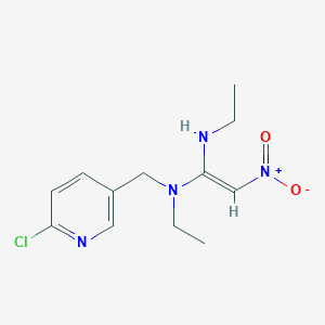 molecular formula C12H17ClN4O2 B13406635 N-[(6-Chloro-3-pyridinyl)methyl]-N,N'-diethyl-2-nitro-1,1-ethenediamine 