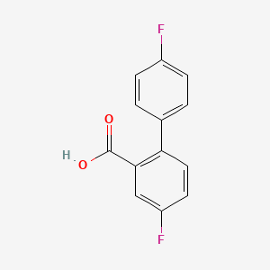 molecular formula C13H8F2O2 B1340665 4,4'-Difluoro-[1,1'-biphenyl]-2-carboxylic acid CAS No. 1841-44-7