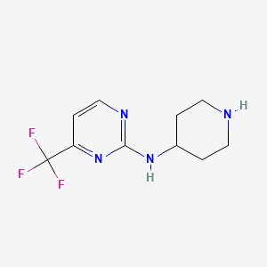 molecular formula C10H13F3N4 B13406676 N4-piperidinyl-4-(trifluoromethyl)-2-pyrimidinamine 