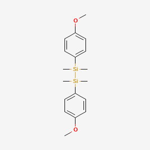 molecular formula C18H26O2Si2 B1340670 Bis(4-methoxyphenyl)-1,1,2,2-tetramethyldisilane CAS No. 6009-50-3