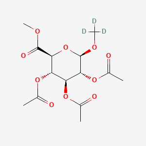 molecular formula C14H20O10 B13406740 Methyl-d3 Triacetate-beta-D-glucopyranosiduronic Acid Methyl Ester 