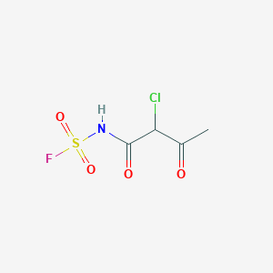 molecular formula C4H5ClFNO4S B13406802 N-(2-Chloro-1,3-dioxobutyl)sulfamoyl Fluoride 
