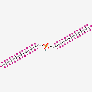 molecular formula C32H9F58O4P B13406872 Bis(3,3,4,4,5,5,6,6,7,7,8,8,9,9,10,10,11,11,12,12,13,13,14,14,15,15,16,16,16-nonacosafluorohexadecyl) hydrogen phosphate CAS No. 93857-53-5