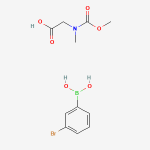 molecular formula C11H15BBrNO6 B13406876 3-Bromophenylboronic acid n-methylcarboxy-n-methylglycinate 