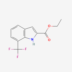 molecular formula C12H10F3NO2 B1340688 ethyl 7-(trifluoromethyl)-1H-indole-2-carboxylate CAS No. 154422-28-3