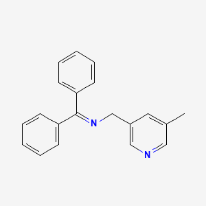 molecular formula C20H18N2 B13406882 N-[(5-methylpyridin-3-yl)methyl]-1,1-diphenylmethanimine 