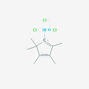 molecular formula C10H15Cl3Hf B13406885 Pentamethylcyclopentadienylhafnium trichloride 