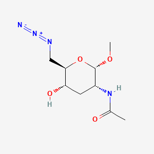 molecular formula C9H16N4O4 B13406887 Methyl 2-(Acetylamino)-6-azido-2,3,6-trideoxy-alpha-D-ribo-hexopyranoside 