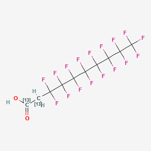molecular formula C10H3F17O2 B13406911 2-Perfluorooctyl-[1,2-13C2]-ethanoic Acid CAS No. 872398-76-0