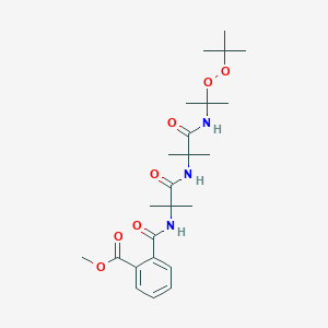 molecular formula C24H37N3O7 B13406945 Methyl 2-[[1-[[1-(2-tert-butylperoxypropan-2-ylamino)-2-methyl-1-oxopropan-2-yl]amino]-2-methyl-1-oxopropan-2-yl]carbamoyl]benzoate CAS No. 7226-44-0
