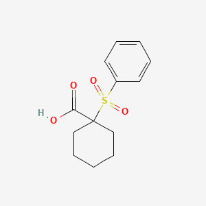 molecular formula C13H16O4S B1340695 1-(Benzenesulfonyl)cyclohexane-1-carboxylic acid CAS No. 74254-66-3