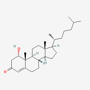 molecular formula C27H44O2 B13406960 Cholest-4-en-3-one, 1-hydroxy-, (1a)- 