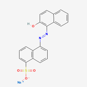 molecular formula C20H13N2NaO4S B13407014 Sodium 5-[(2-hydroxynaphthyl)azo]naphthalenesulphonate CAS No. 5850-93-1