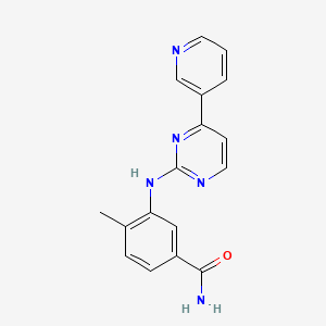 molecular formula C17H15N5O B13407034 4-Methyl-3-[[4-(3-pyridinyl)-2-pyrimidinyl]amino]benzamide 