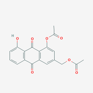 molecular formula C19H14O7 B13407048 (4-Acetoxy-5-hydroxy-9,10-dioxo-9,10-dihydroanthracen-2-yl)methyl acetate 