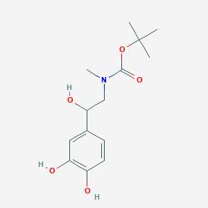 molecular formula C14H21NO5 B13407077 tert-butyl N-[2-(3,4-dihydroxyphenyl)-2-hydroxyethyl]-N-methylcarbamate 