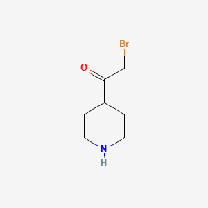 molecular formula C7H12BrNO B13407093 2-Bromo-1-(piperidin-4-yl)ethan-1-one CAS No. 775515-59-8