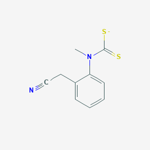 molecular formula C10H9N2S2- B13407295 N-[2-(cyanomethyl)phenyl]-N-methylcarbamodithioate 