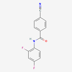 molecular formula C14H8F2N2O B13407297 4-cyano-N-(2,4-difluorophenyl)benzamide CAS No. 749910-71-2