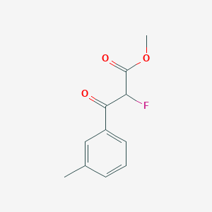molecular formula C11H11FO3 B13407371 Methyl 2-fluoro-3-(3-methylphenyl)-3-oxopropanoate CAS No. 80171-30-8