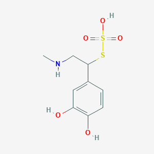 molecular formula C9H13NO5S2 B13407450 rac Epinephrine-1-Sulfuronthiate 