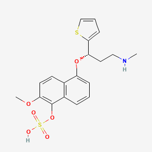 molecular formula C19H21NO6S2 B13407452 5-Hydroxy-6-methoxy Duloxetine Sulfate 