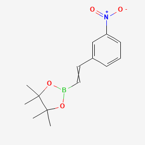 molecular formula C14H18BNO4 B13407466 4,4,5,5-Tetramethyl-2-[2-(3-nitrophenyl)ethenyl]-1,3,2-dioxaborolane 